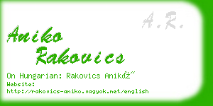 aniko rakovics business card